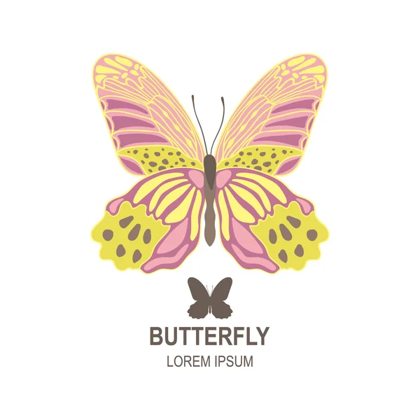 Butterfly logotyp mall — Stock vektor