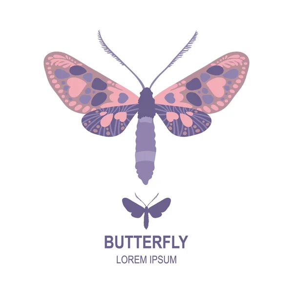 Butterfly logotyp mall — Stock vektor