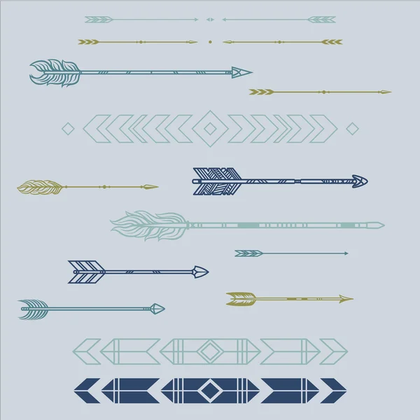 Ensemble de flèches tribales — Image vectorielle