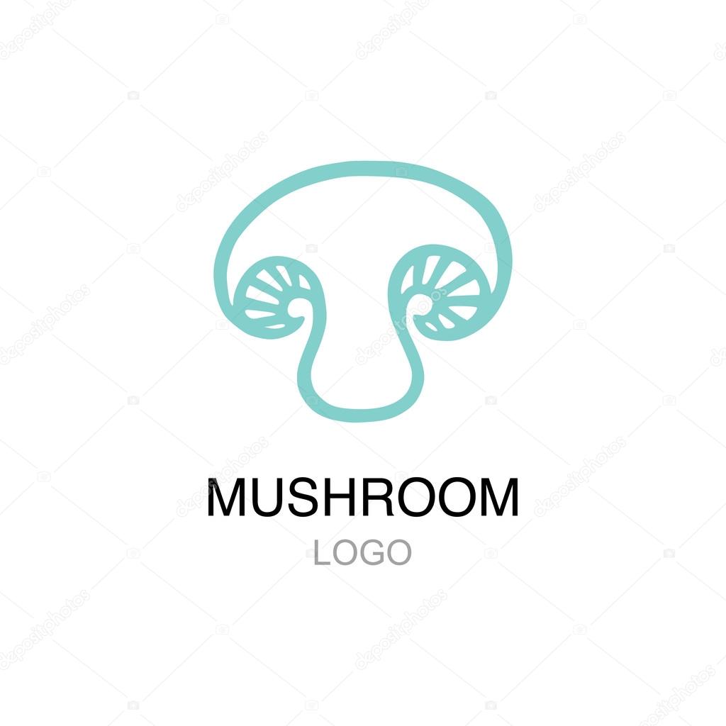 simple hand drawn mushroom