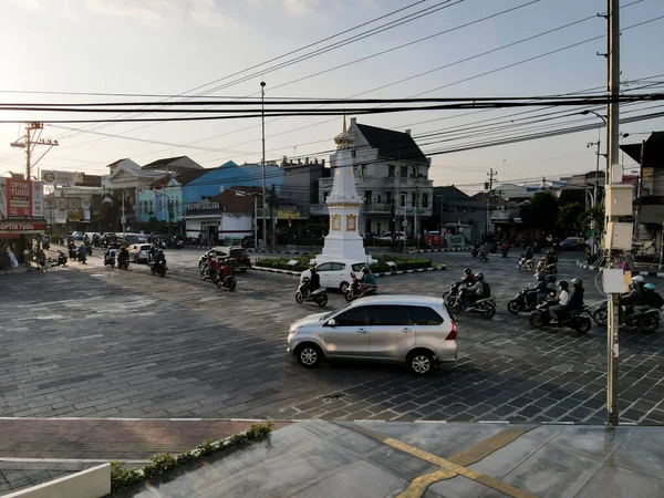 Повітряний Вид Тугу Джоджа Або Монумент Джок Якарта Індонезія Джок — стокове фото