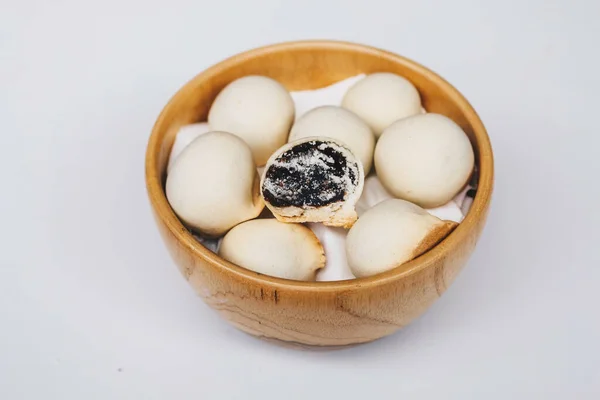 Mini Nopia Mino Bolachas Indonésias Com Açúcar Mascavo Comida Tradicional — Fotografia de Stock