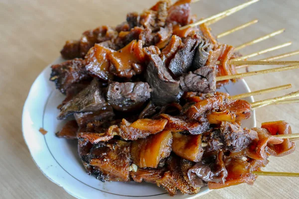 Sate Cingur Dil Satay Endonezya Dan Geleneksel Meze — Stok fotoğraf