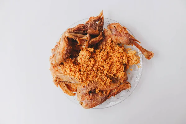 Ingkung Csirkét Általában Tálalják Egy Nagy Csésze Mint Különböző Hagyományos — Stock Fotó