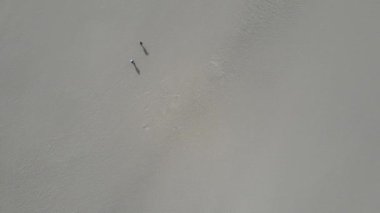 Yogyakarta 'daki Gumuk Pasir parkının hava manzarası..