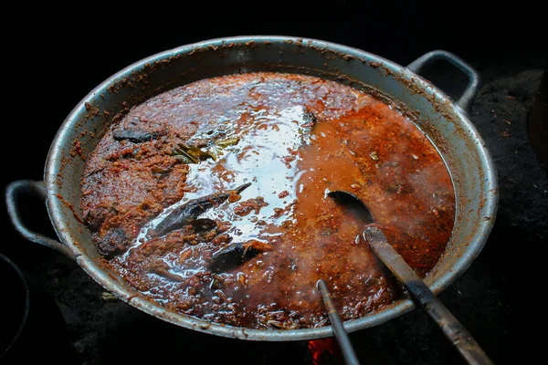 Mangut Spicy Catfish One Traditional Dishes Yogyakarta Made Smoked Catfish — Stock Photo, Image