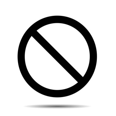 Beyaz arkaplanda yasaklama işareti.