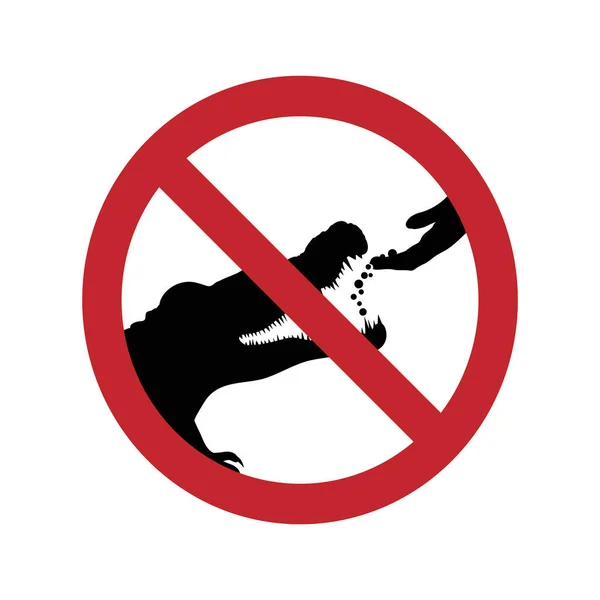 Кормить Крокодилов Знак Запрета Белом Фоне — стоковый вектор