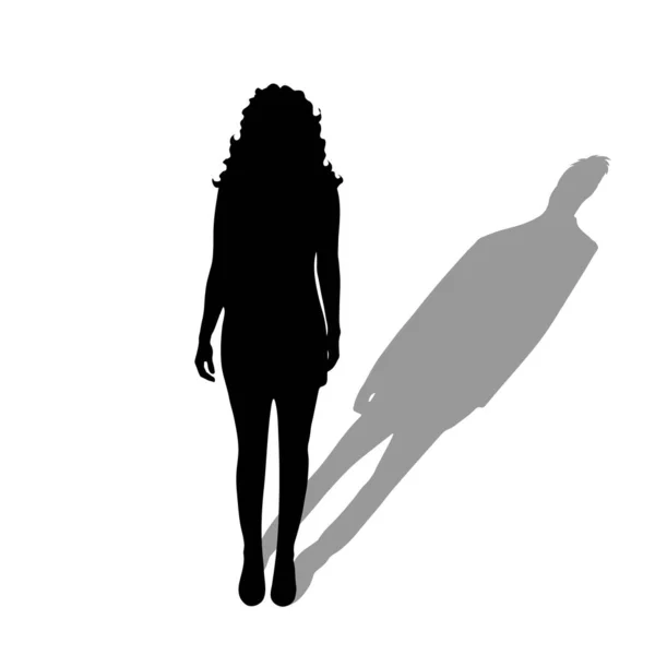 Transgenre Masculin Féminin Symbole Transsexuel Silhouette Vectorielle Sur Fond Blanc — Image vectorielle