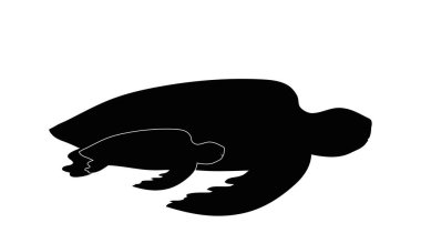 Zürafa silueti ve bebek zürafa annesi. Hayvanların ve vahşilerin sembolü.