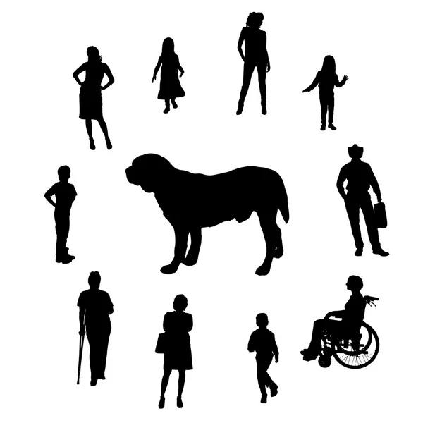 Silhouette de personnes . — Image vectorielle