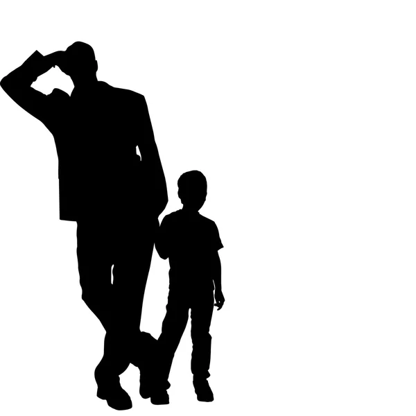 Silhouette of a family. — Stock Vector