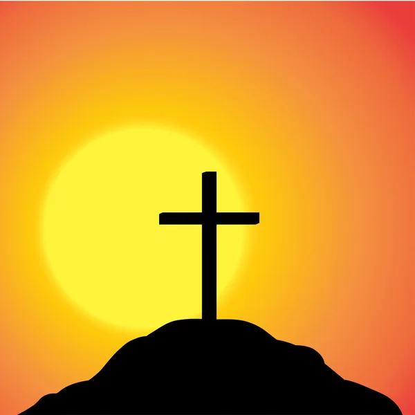 Silhouette vectorielle d'une croix . — Image vectorielle