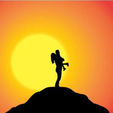 vector silhouet van familie.
