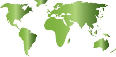 Dünya siluet vektör.