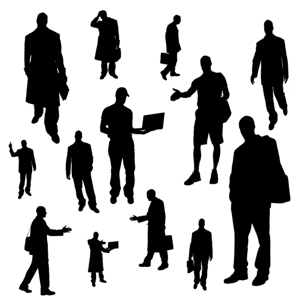 Silhouette vectorielle de l'homme d'affaires . — Image vectorielle