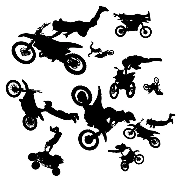 Motociclistas vectores . — Vector de stock