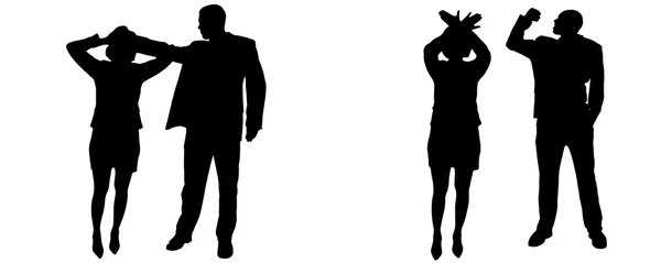 Silhouette vectorielle des personnes . — Image vectorielle