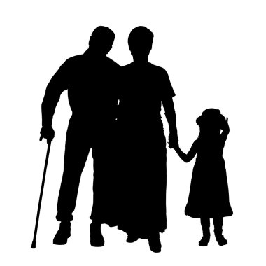 vector silhouet van familie.