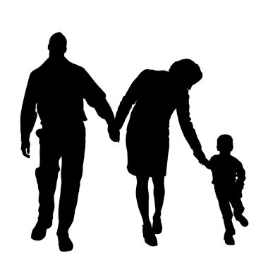 vector silhouet van familie.