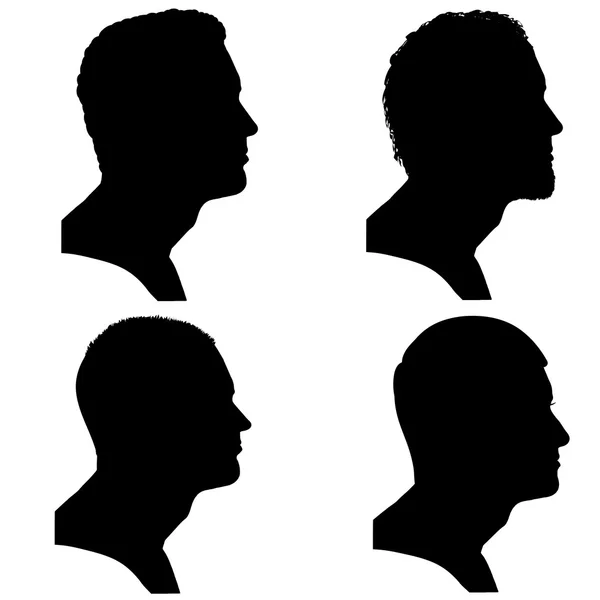 Siluetas vectoriales personas . — Vector de stock