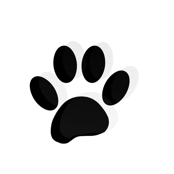 Vector silhouette dog paw. — Stock Vector