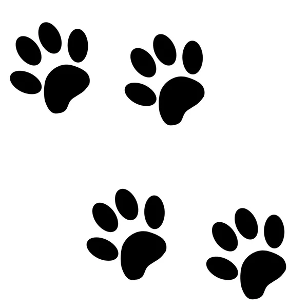 Vector silhouette dog paw. — Stock Vector