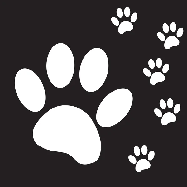 Vector silhouette dog paw. — Stock Vector