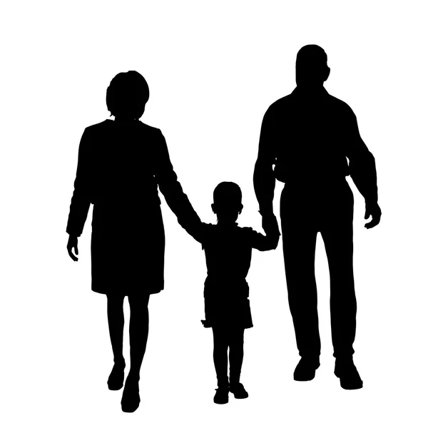 Vector silhouette of family. — Stock Vector