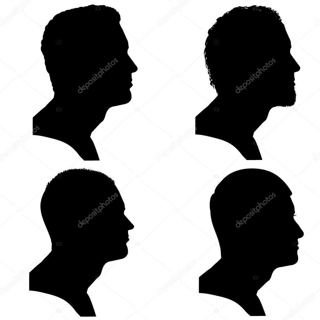 Vector silhouettes people.