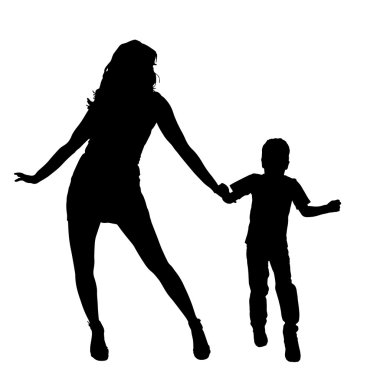 vector silhouet van familie.