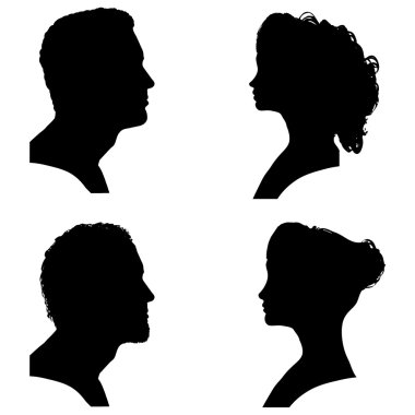Vector silhouettes insanlar.