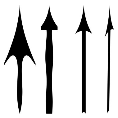 Vektör siluet okları.