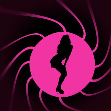 Vector silhouettes of sexy woman. clipart