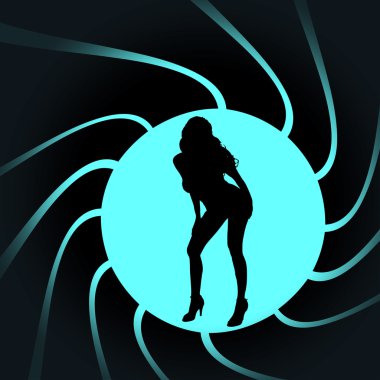 Vector silhouettes of sexy woman. clipart