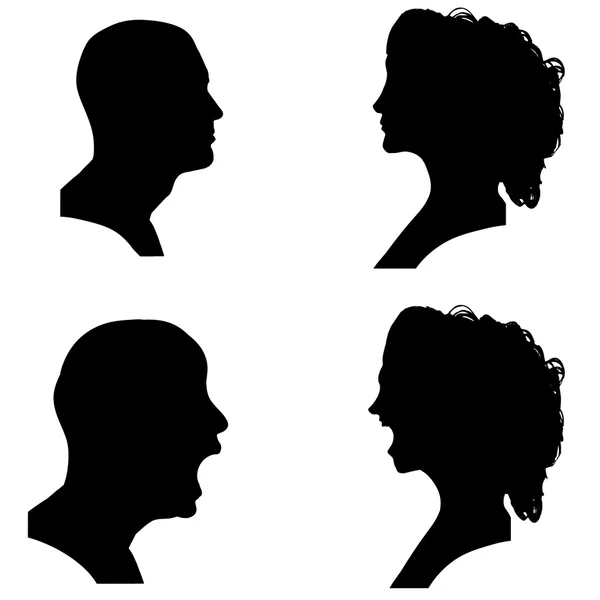Silhouettes vectorielles personnes . — Image vectorielle