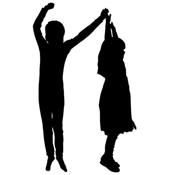 Векторный силуэт детей
. 