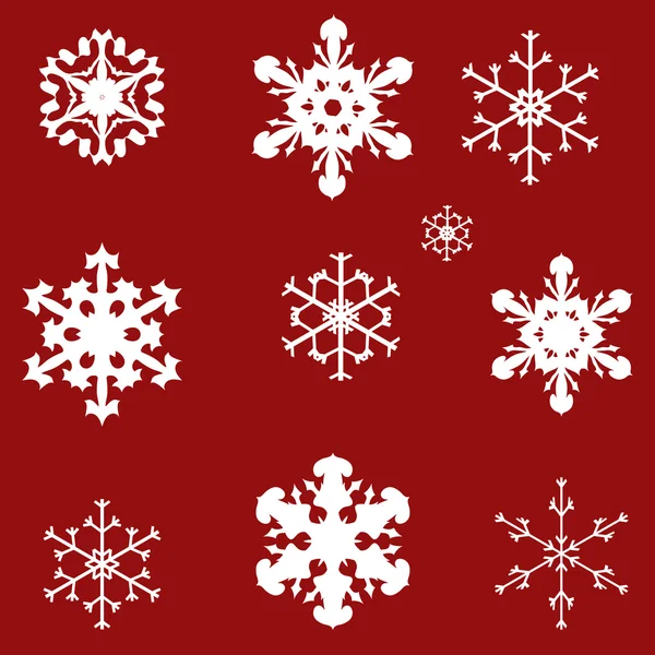 Imagen vectorial de copos de nieve . — Vector de stock