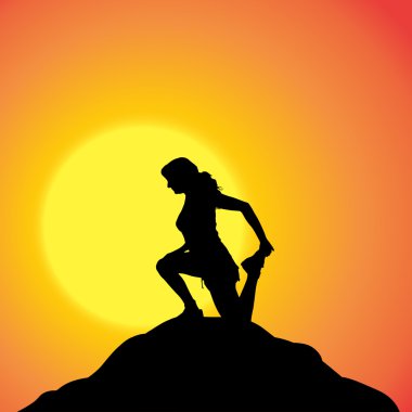 kadın silüeti vektör. 