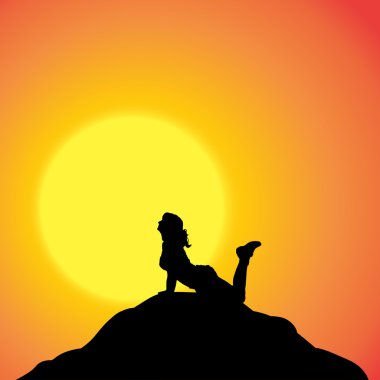 kadın silüeti vektör. 