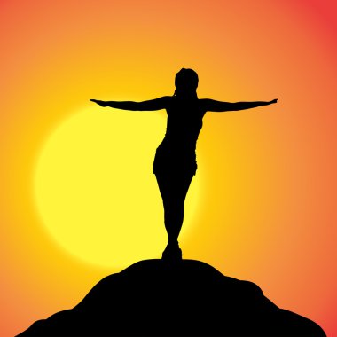 kadın silüeti vektör. 