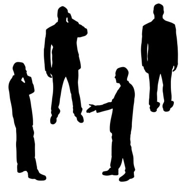 sylwetka wektor biznesmena.