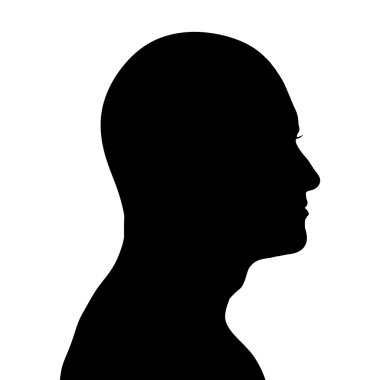 Bir adamın vektör silueti.