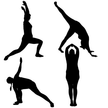 bir kadının siluet vektör.