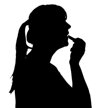 bir kadının siluet vektör.