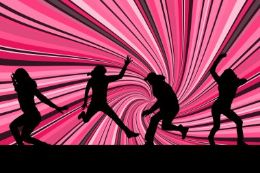 insanların siluet vektör.