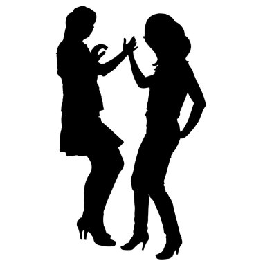 kadın silüeti vektör.