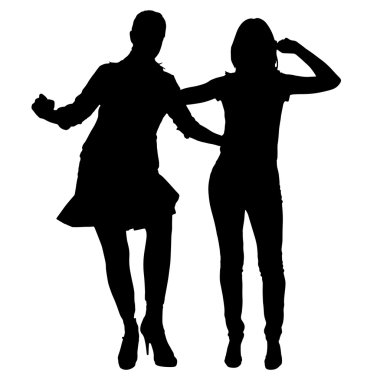 kadın silüeti vektör.