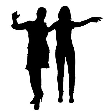 kadın silüeti vektör.