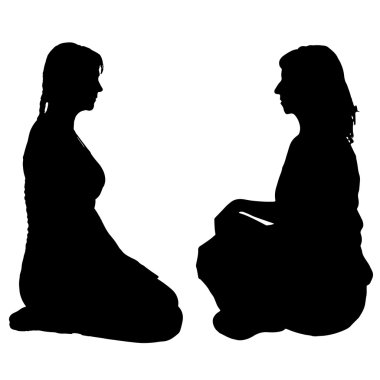 bir çiftin siluet vektör.
